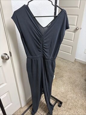 Express Black Ruched Jumpsuit
